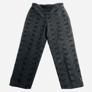 BROOKS BROTHERS Black Eyelet Lined Ankle Pants